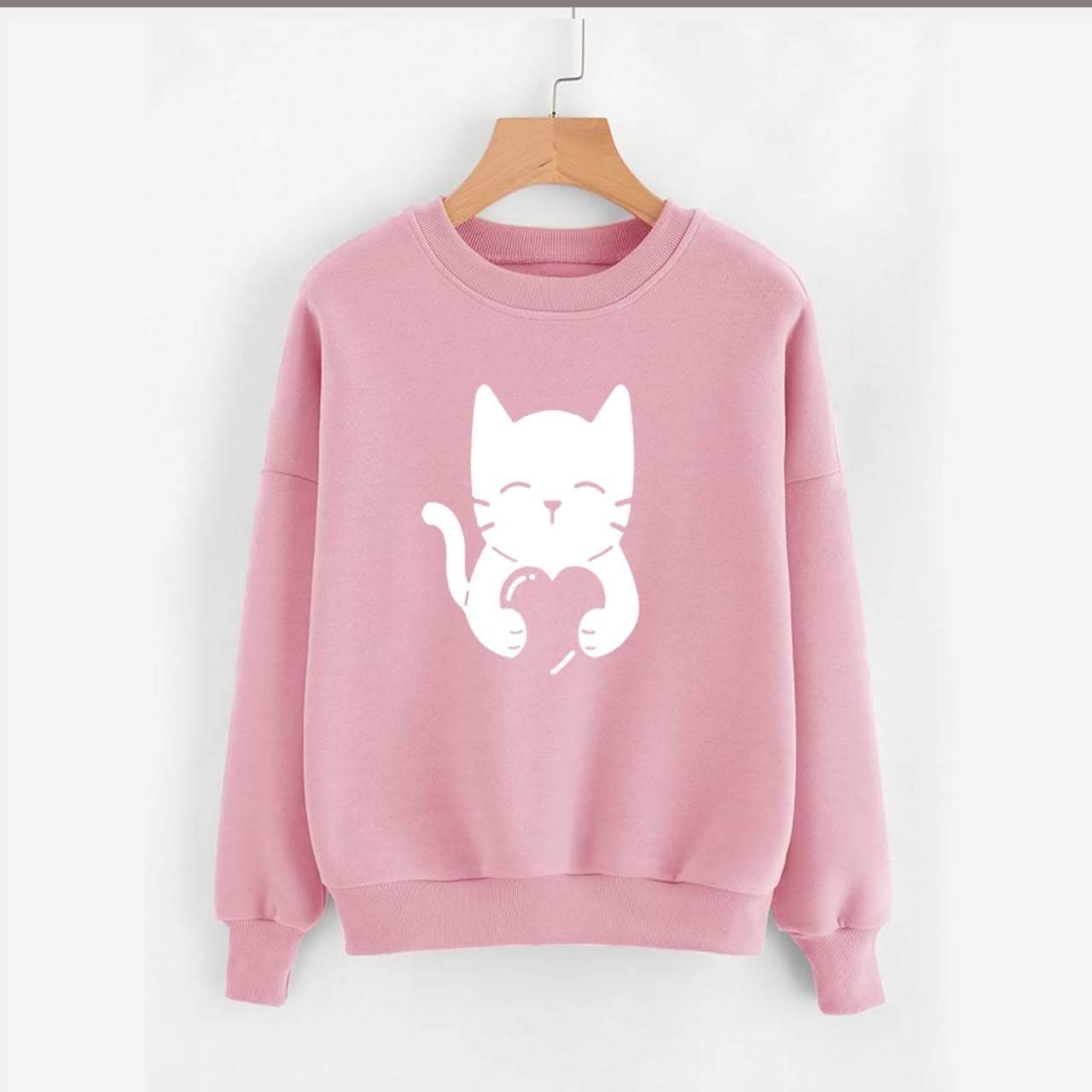 Cat with Heart Pink